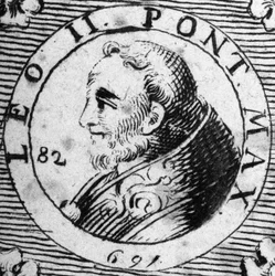 Portrett av pave Leon II (682-683).