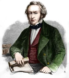 Portrett av Richard Cobden. Britisk økonom og politiker (1804 -1865). Gravering fra 1866.