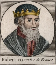 Portrett av Robert I (ca. 860-923), konge av Vest-Francia fra 922 til 923 - Robert I, konge av Vest-Francia fra 922 til 923 - gravering fra "Instruction sur l