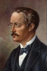 Portrett av Rudolf Diesel, tysk ingeniør, 1900-tallet (kromo)