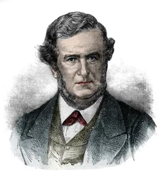 Portrait of Salustiano Olozaga (1805-1873) English politician, diplomat and writer - engraving 1870