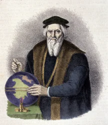 Portrett av Sebastien Cabot (1476-1557), italiensk navigatør. (Sebastiano Caboto).