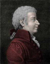 Portrett av Wolfgang Amadeus Mozart ung (1756 - 1791) komponist.