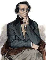 Portrett av den engelske operakomponisten Giacomo Meyerbeer (1791-1864) Gravering