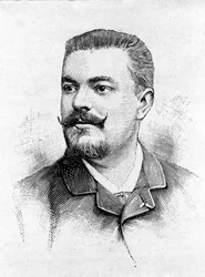 Portrett av den franske tenoren Jean Alexandre Talazac (1853 - 1892).