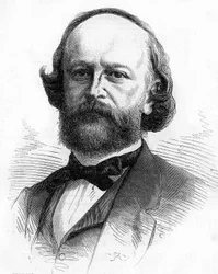 Portrett av den franske forfatteren og bokstavmannen Edouard Fournier (1819-1880).