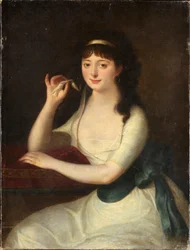 Portrett av Genova-aristokraten Luigia Pallavicini (1772-1841) Markis og muse av diktere Anonymt maleri. 1800-tallet. Gener, Galleria d