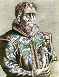 Portrait of the Italian painter Michelangelo Buonarroti known as Michelangelo (Michelangelo or Michel Ange
