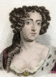 Portrett av dronningen av England Mary II Stuart (1662-1694).