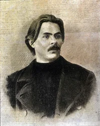 Portrett av den russiske forfatteren Maxim Gorki (Gorkij) (1868 - 1936).