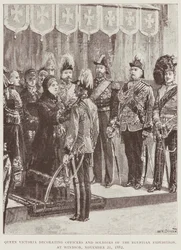 Dronning Victoria dekorerer offiserer og soldater