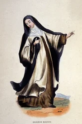 Religiøs maronitt. Gravering fra et album på religiøse ordre, Paris