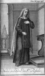 Religiøs orden. Nybegynner av St. Rosalia-ordenen i Palermo på Sicilia på 1600-tallet. I "" Historien om militære ordrer eller riddere, om sikre og rutinemessige militser av begge kjønn, som har blitt etablert til nå. Utgave hentet fra Abbe Gius