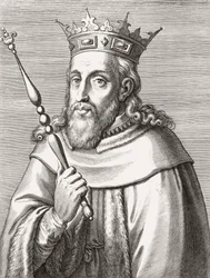 Sancho II, konge av Portugal. Portrett.