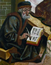Skriver, fransk-rhensk kunst, detalj