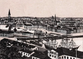 Stockholm, Sweden: view of the city (General View). in “” The world illustrates 168 views”” Undated (end of 19th century)