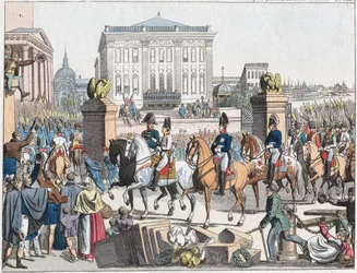 The Allied Forces marching into Paris on March 31