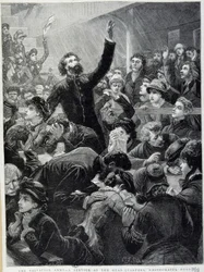 The Armee of Salvation - distribusjon ved Whitechapel Road-hovedkvarteret i 1881