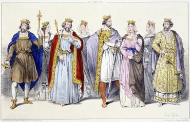 Karolingerne: Hugues Capet, Adelaide, Robert, Constance, Henry I, Anne av Russland, Berthe, Philippe I - i ""Konger og dronninger av Frankrike i trykk", Paris, red. Fort
