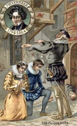 Hugenottene, av Giacomo Meyerbeer. (1794-1864). Chromo fra slutten av 1800-tallet.