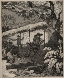 The art of lapidary: Vasking av diamanter i Brasil i "" Les arts et métiers illustrés" av Adolphe BITARD i 1885 (gravering)
