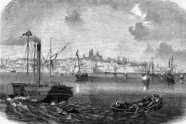 The city of Montevideo in Uruguay in 1864.