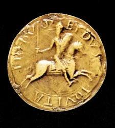 Motforseglingen til Louis VII (1120 - 1180) fra Frankrike, som representerer ham på hesteryggen.