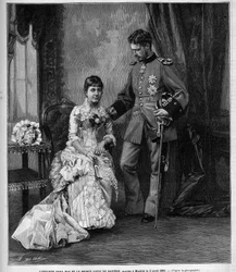 The infante of Spain Dona Maria de la Paz (1862-1946) and Prince Louis II of Baviere (Ludwig Otto Frederik Wilhelm von Wittelsbach
