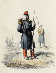 Det lette infanteriet til den franske hæren under ekspedisjonen til Alger i 1830, "" L