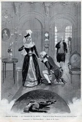 Teater berømt - "" Dronningens halskjede"" (Affære) drama av Pierre Decourcelle av Alexandre Dumas pere - "" Dronningens halskjede"" skuespill i 5 akter og 13 malerier, Paris, 31. januar 1895, Theatre de la Porte Saint-Martin