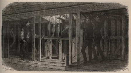 Teatertriks - svelging - gravering av 1875