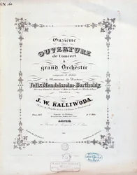 Tittelside til partituret til ouverture nr. 11 av Kalliwoda