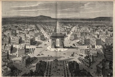Transformasjoner av Paris under det andre imperiet, Haussmann Paris: generell utsikt over rundkjøringen til Place de l