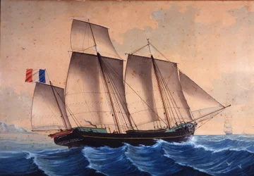 En lugger eller en tidevannsjeger (chasse-maree) ""Jeune Marie - Vannes""