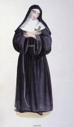 Ursuline. Gravering fra et album på religiøse ordre, Paris