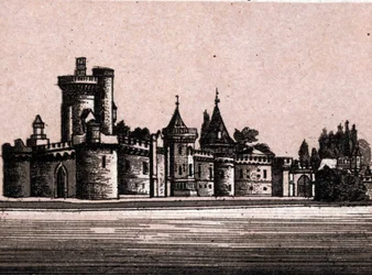 Vienna, Austria: view of the castle of Laxenburg (castle of Laxenburgh in Vienna). in “” The world illustrates 168 views”” Undated (end of 19th century)