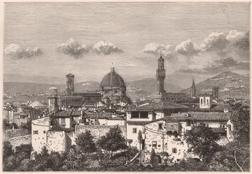 Utsikt over Firenze på XIX århundre