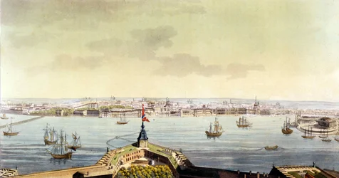 Utsikt over St. Petersburg - i Det gamle og moderne kostymet av J. Ferrario, red. Milan