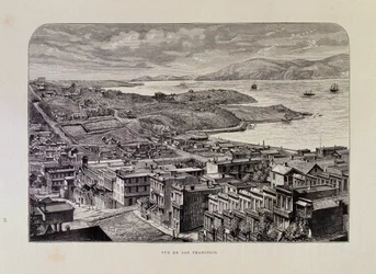 Utsikt over San Francisco på 1800-tallet