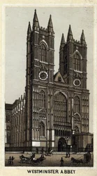 Utsikt over Westminster Abbey, London, England.