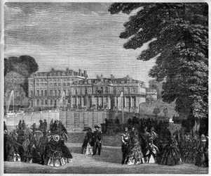 Utsikt over Saint Cloud-palasset (Saint Cloud) i 1868