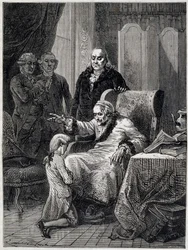 Voltaire benker Franklins barnebarn - i "" L