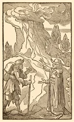 Når kristne til kjødelige mennesker gir ører... fra The Pilgrims Progress From This World, To That What Is To Come av John Bunyan (1628-1688) foreslår Mr. Worldly Wiseman at Christian kan kaste sin byrde i