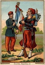 Zouave-kostyme på tiden til Napoleon III