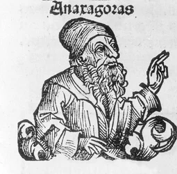 portrett av Anaxagoras av Clazomenae. på gresk Anaxagoras gresk filosof (500 til 428 f.Kr.) 1800-tallet (gravering)