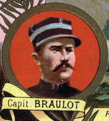 portrait of Captain BRAULOT naval infantry captain, who died in the Field of Honour at Bonna, Sudan in 1897.