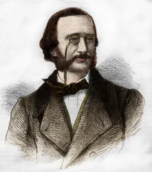 portrett av Jacques Offenbach (1819-1880), tysk komponist, naturalisert fransk.