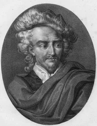 portrett av Jean Cousin, kjent som Faderen, eller den gamle. Fransk maler og gravør 1490-1560.