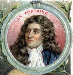 portrait of Jean de La Fontaine. French writer (1621 1695).