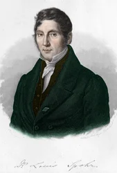 portrett av den tyske komponisten Louis Spohr (1784-1859).